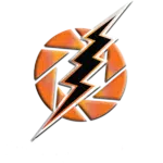 Lightning Strike Productions Logo. Lightning bolt and camera shutter