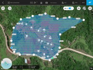 Forestry and land drone map