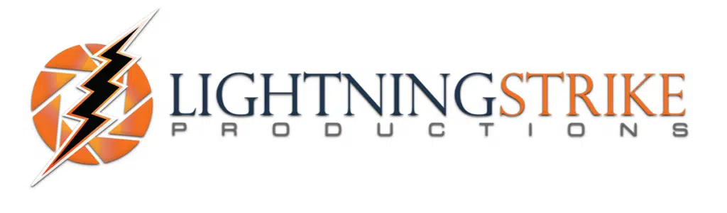 Filming, Photography and Editing. Lightning Strike Productions Logo